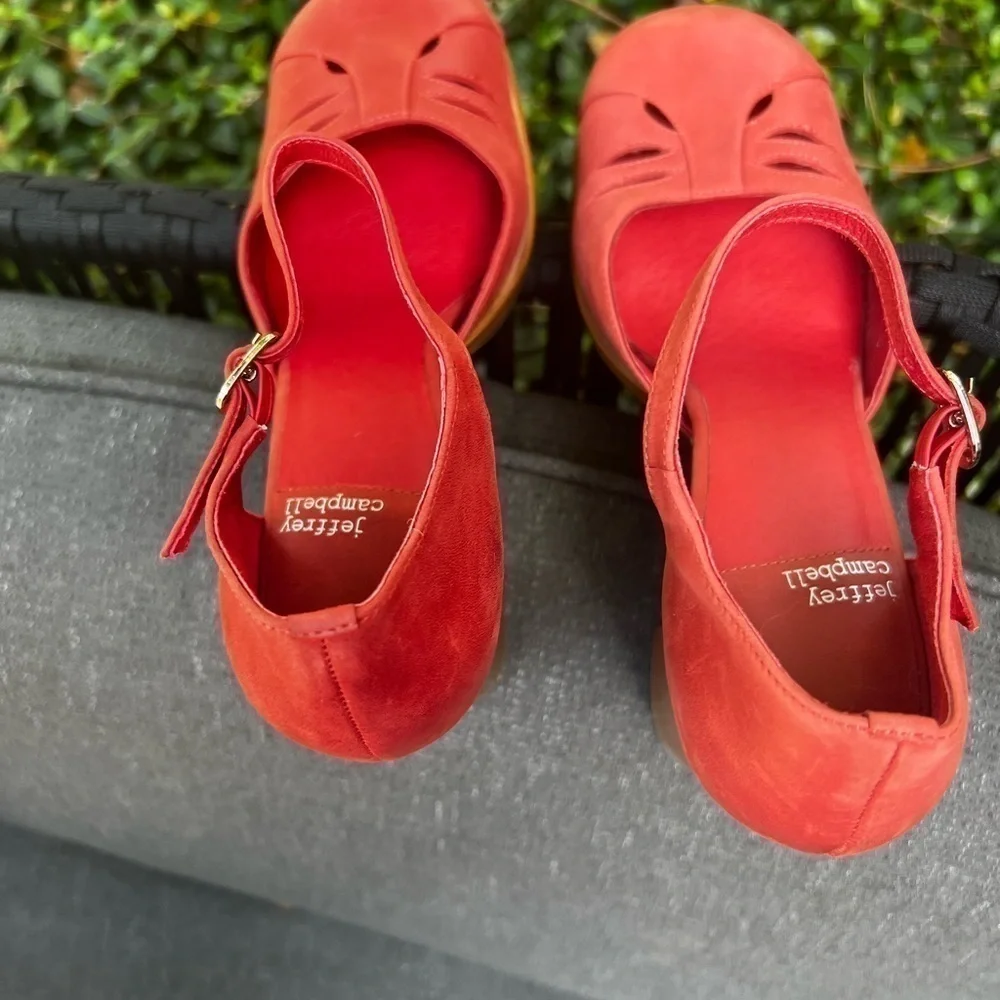โถ๏ธ Jeffrey Campbellโ๏ธ Star Man Pump Size 10 Red - Picture 12 of 17